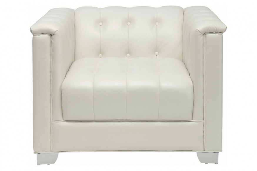 Coaster™ Chaviano Tufted Upholstered Chair - Pearl White