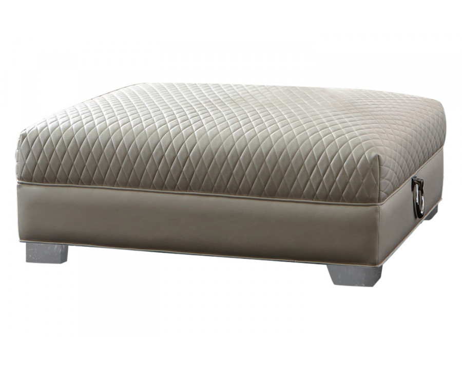 Coaster - Chaviano Upholstered Ottoman in Pearl White