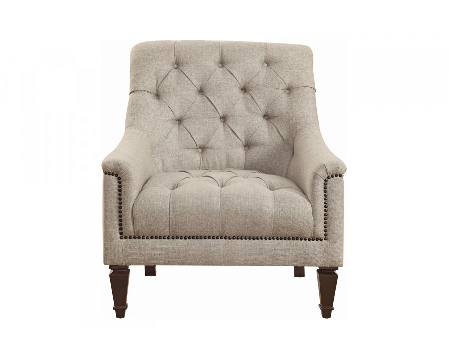 Coaster Avonlea Sloped Arm Upholstered Chair - Beige