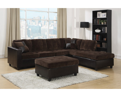 Coaster™ Mallory Upholstered Ottoman - Dark Chocolate