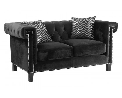 Coaster - Reventlow Tufted Sofa in Black