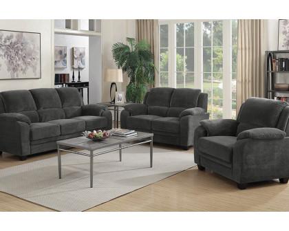 Coaster Northend Upholstered Sofa - Charcoal