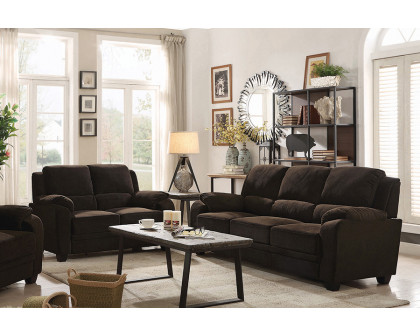 Coaster Northend Upholstered Sofa - Chocolate