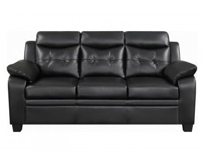 Coaster - Finley Tufted Upholstered Sofa in Black