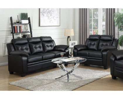 Coaster - Finley Tufted Upholstered Sofa in Black