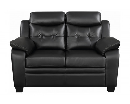 Coaster - Finley Tufted Upholstered Loveseat in Black