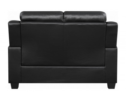 Coaster - Finley Tufted Upholstered Loveseat in Black