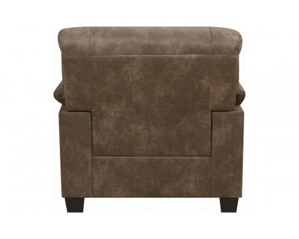 Coaster™ Meagan Upholstered Chair With Pillow Top Arms - Brown