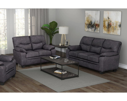 Coaster - Meagan Pillow Top Arms Upholstered Sofa in Charcoal