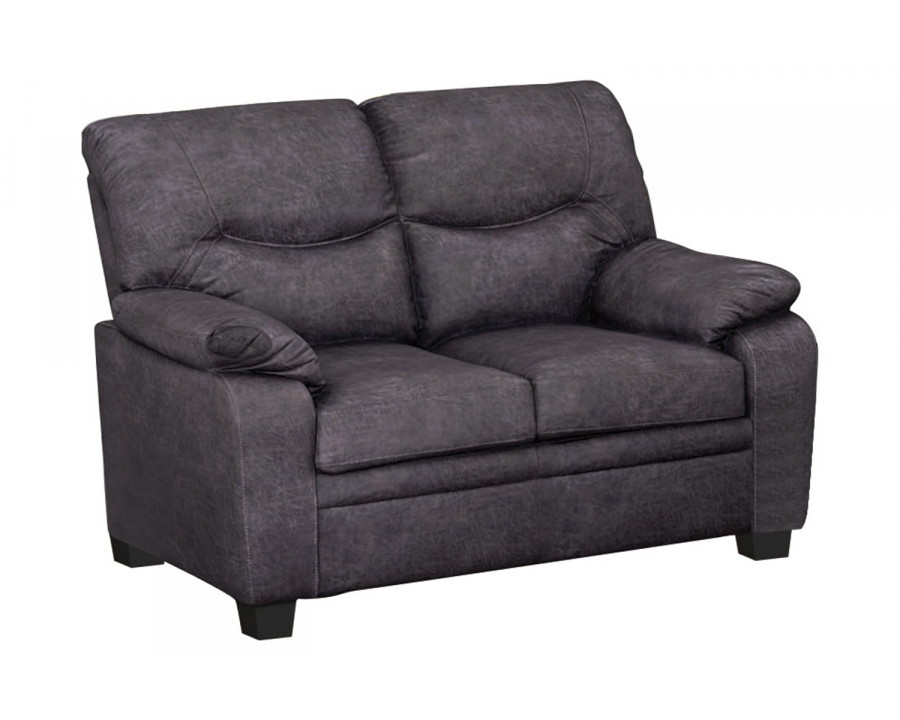 Coaster - Meagan Pillow Top Arms Upholstered Loveseat in Charcoal