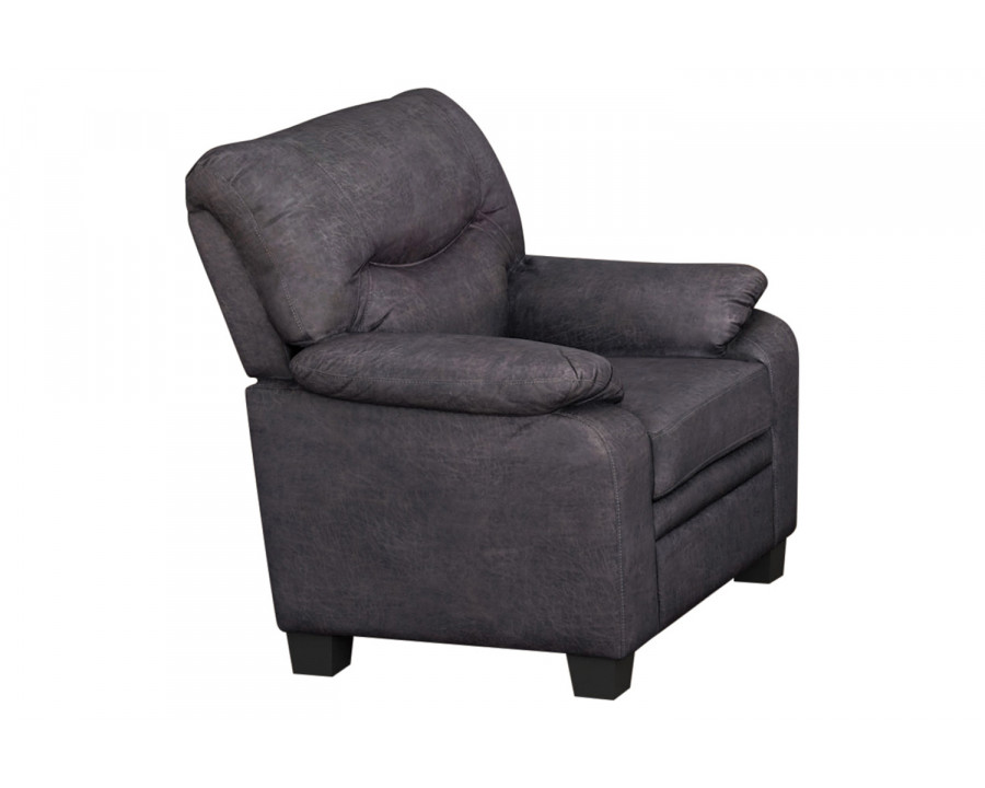 Coaster - Meagan Pillow Top Arms Upholstered Chair in Charcoal