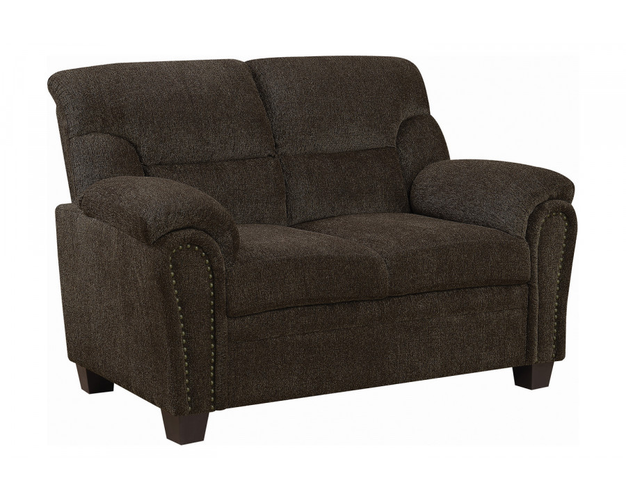 Coaster - Clemintine Upholstered Loveseat with Nailhead Trim