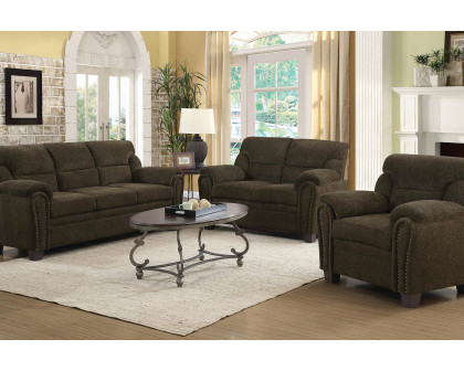 Coaster - Clemintine Upholstered Loveseat with Nailhead Trim