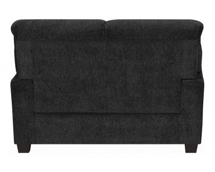 Coaster Clemintine Upholstered Loveseat with Nailhead Trim - Graphite