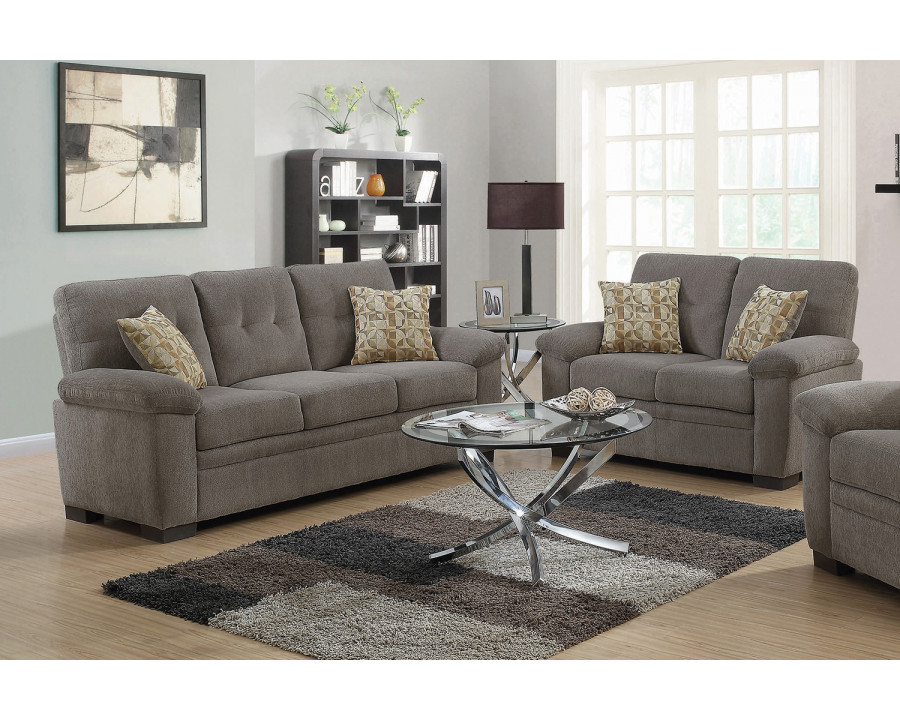 Coaster - Fairbairn Upholstered Tufted Living Room Set