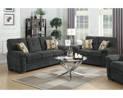 Coaster Fairbairn Upholstered Sofa - Charcoal