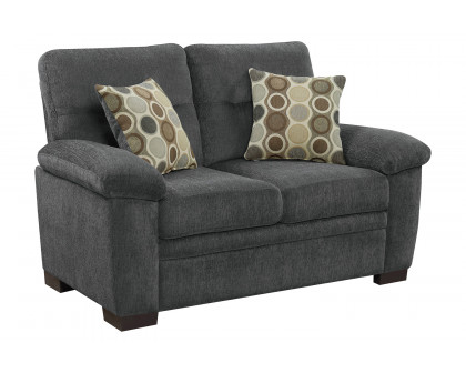 Coaster Fairbairn Upholstered Tufted Living Room Set - Charcoal