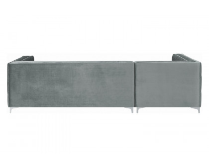 Coaster Bellaire Button-Tufted Upholstered Sectional - Silver