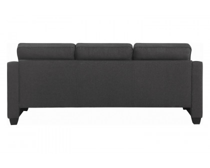 Coaster - Nicolette Upholstered Tufted Sectional in Dark Gray