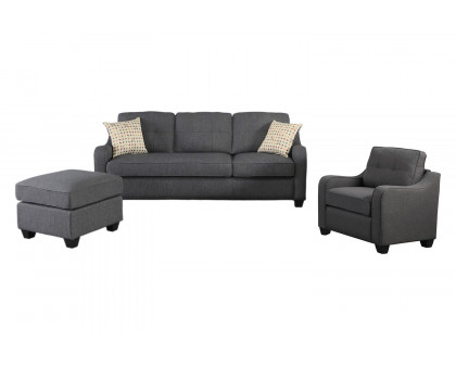 Coaster - 2-Piece Upholstered Tufted Living Room Set in Dark Gray