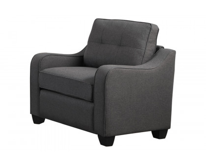 Coaster - 2-Piece Upholstered Tufted Living Room Set in Dark Gray