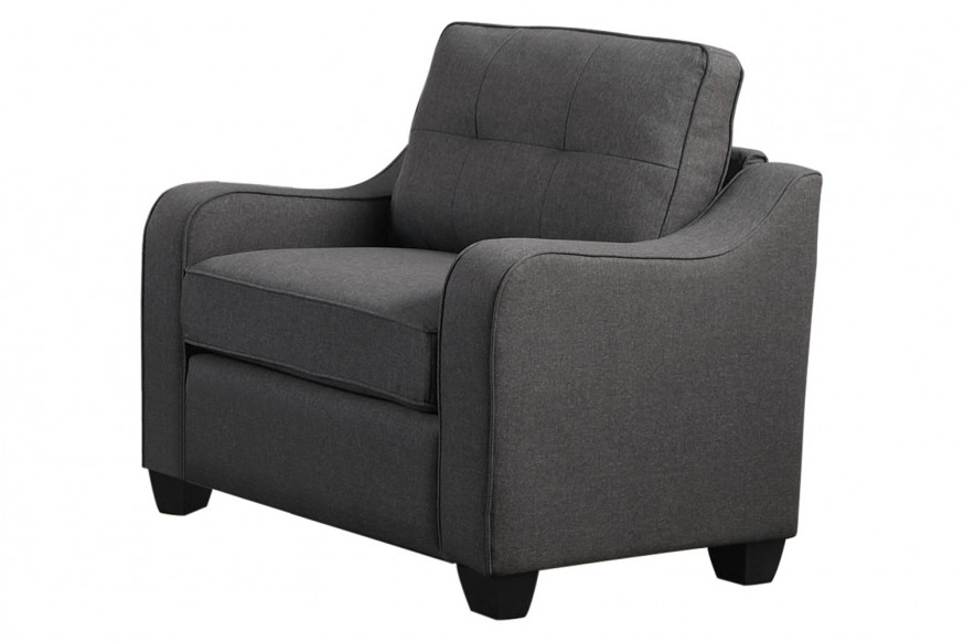 Coaster™ Nicolette Upholstered Tufted Chair - Dark Gray