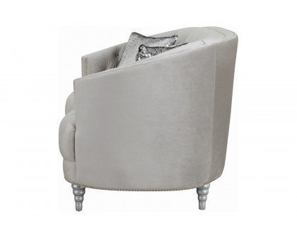 Coaster - Avonlea Sloped Arm Tufted Sofa in Gray