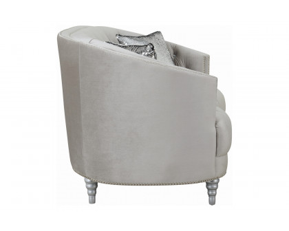 Coaster - Avonlea Sloped Arm Tufted Sofa in Gray