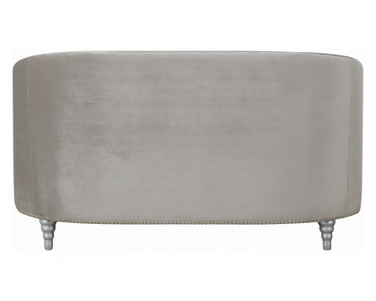 Coaster - Avonlea Sloped Arm Tufted Loveseat in Gray