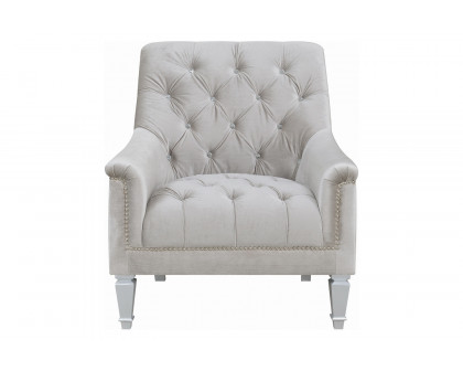 Coaster Avonlea Sloped Arm Tufted Chair - Gray