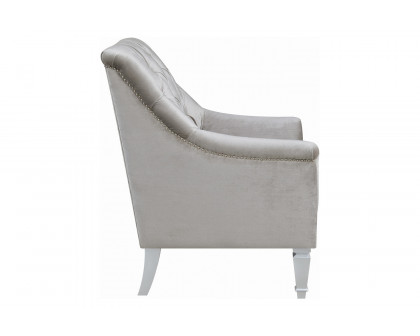 Coaster Avonlea Sloped Arm Tufted Chair - Gray