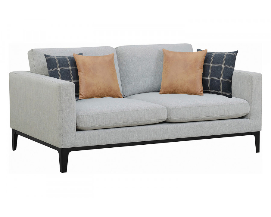 Coaster - Apperson Cushioned Back Sofa in Light Gray