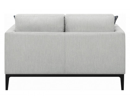 Coaster - Apperson Cushioned Back Loveseat in Light Gray