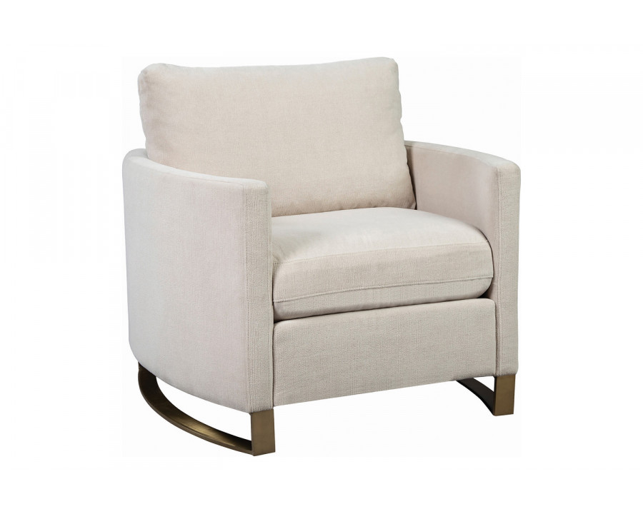 Coaster - Corliss Upholstered Arched Arms Chair in Beige