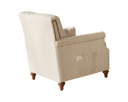 Coaster™ Shelby Chair With Nailhead Trim - Beige/Brown