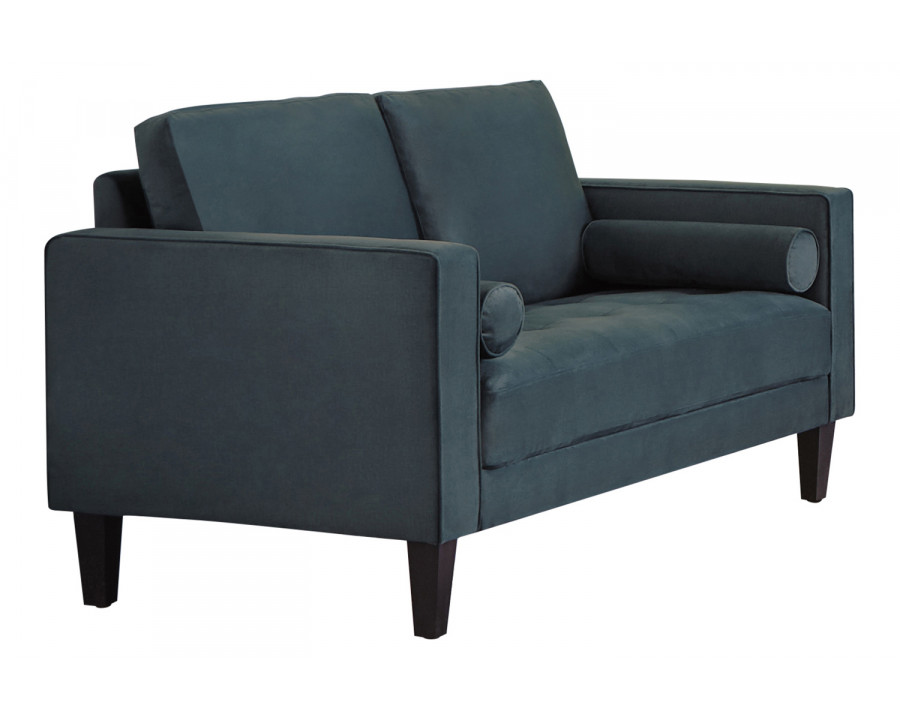 Coaster - Gulfdale Cushion Back Upholstered Loveseat in Dark Teal