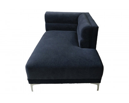 Coaster - Hetfield Upholstered Channeled Tufted Sectional in Indigo