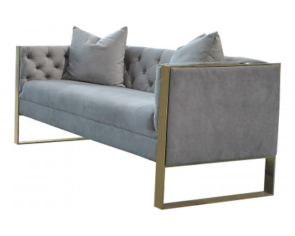 Coaster - Eastbrook Tufted Back Loveseat in Gray