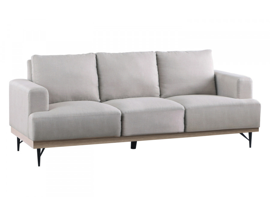 Coaster - Kester Recessed Track Arm Sofa in Beige