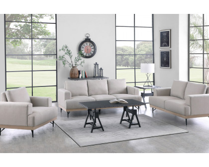 Coaster - Kester Recessed Track Arm Sofa in Beige