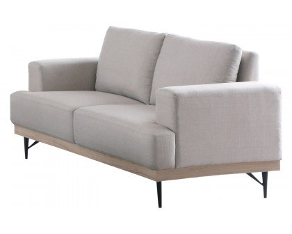 Coaster - Kester Recessed Track Arm Loveseat in Beige