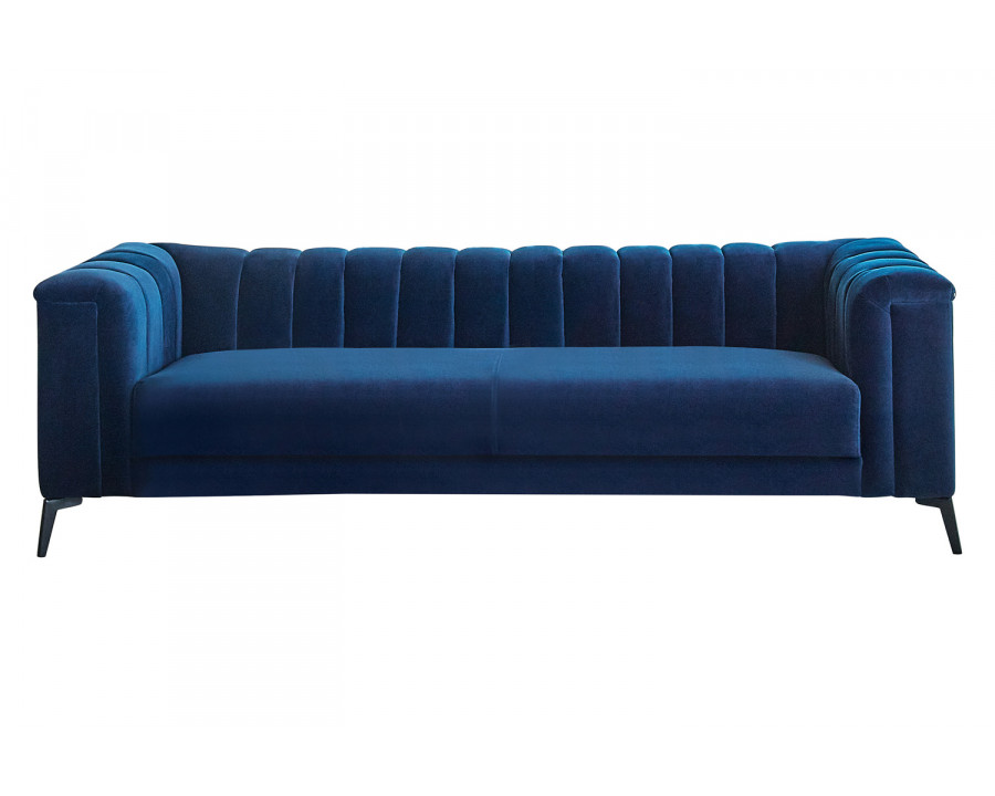 Coaster - Chalet Tuxedo Arm Sofa in Blue