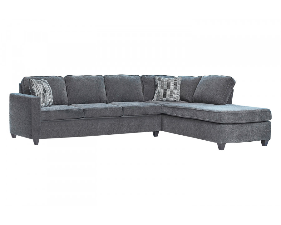 Coaster - Mccord 2-Piece Cushion Back Sectional in Dark Gray