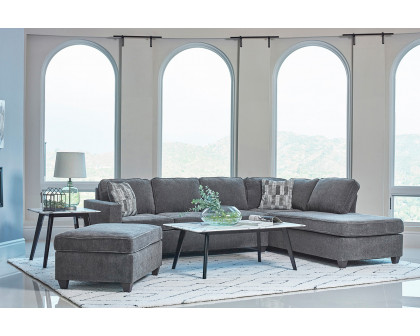 Coaster - Mccord 2-Piece Cushion Back Sectional in Dark Gray