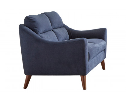 Coaster - Gano Sloped Arm Upholstered Loveseat in Navy Blue