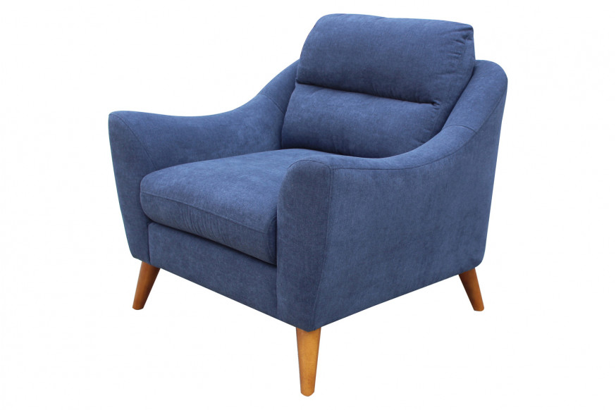 Coaster™ Gano Sloped Arm Upholstered Chair - Navy Blue