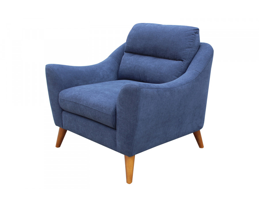 Coaster - Gano Sloped Arm Upholstered Chair in Navy Blue