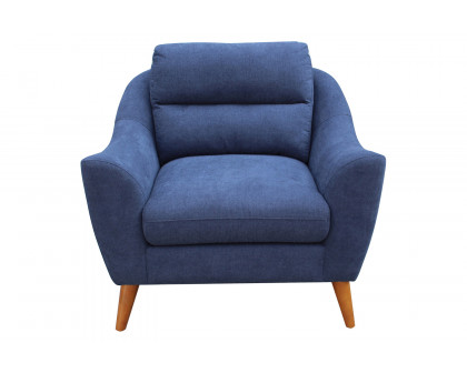 Coaster™ Gano Sloped Arm Upholstered Chair - Navy Blue