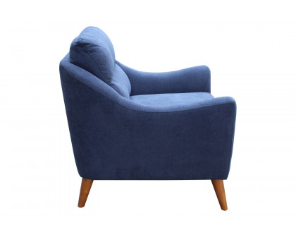 Coaster™ Gano Sloped Arm Upholstered Chair - Navy Blue