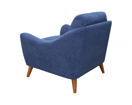 Coaster™ Gano Sloped Arm Upholstered Chair - Navy Blue